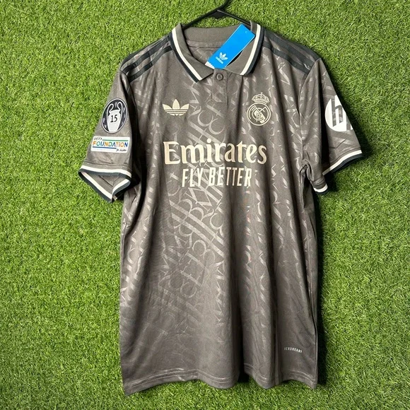 Real Madrid 2024/25 3rd Away Kit Kylian Mbappe #9 With Champions league 